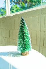 Christmas tree decorate on table