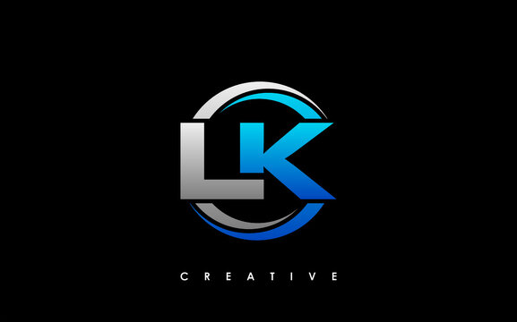 LK Letter Initial Logo Design Template Vector Illustration