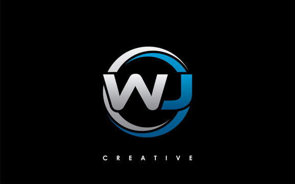 WJ Letter Initial Logo Design Template Vector Illustration