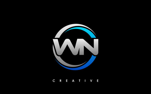 WN Letter Initial Logo Design Template Vector Illustration