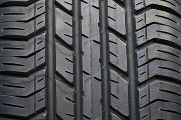 Close-up of texture tire, black tire