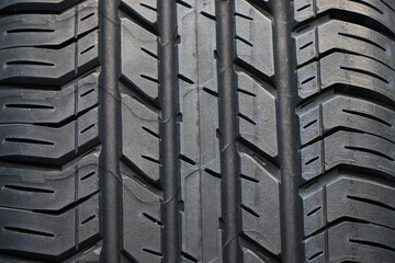 Close-up of texture tire, black tire © taidundua