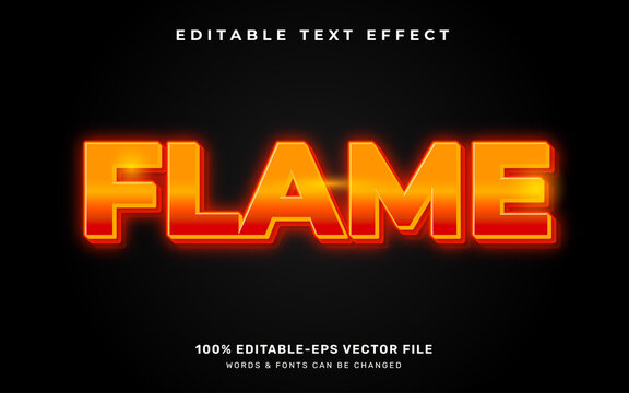 Flame text effect