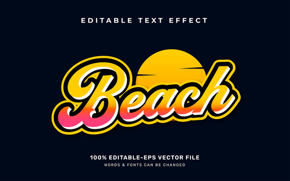 Beach text effect