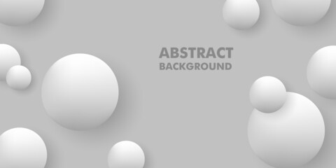 Abstract 3D sphere shape white background