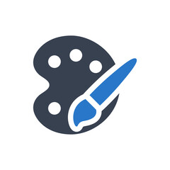 Drawing palette icon vector graphic