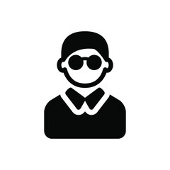 Man with eyeglasses icon vector graphic