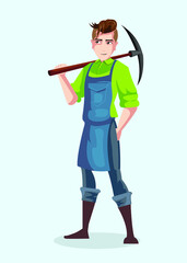 Mine character and digging hammer tool