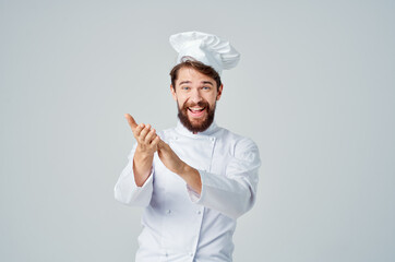 bearded man chef Cooking culinary industry isolated background