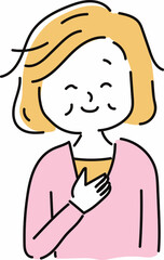 心おだやかな母親中年女性