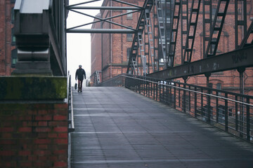 Speicherstadt Hamburg bei Nebel