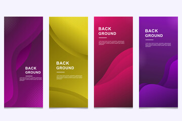 set elegant abstract gradient colored background layer
