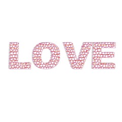 I love you letters 3d colorful white background