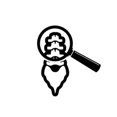 Spine diagnostic icon isolated on white background