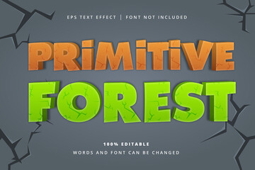 Primitive Forest Editable Text Effect