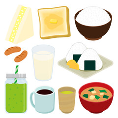 朝ごはんのイラスト