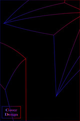 black background with blue and red lines