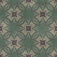 Seamless pattern for traditional arabic and indian pottery tiling, fabric, wall interior, cloth. Decor tile, texture print, mosaic oriental ornament.