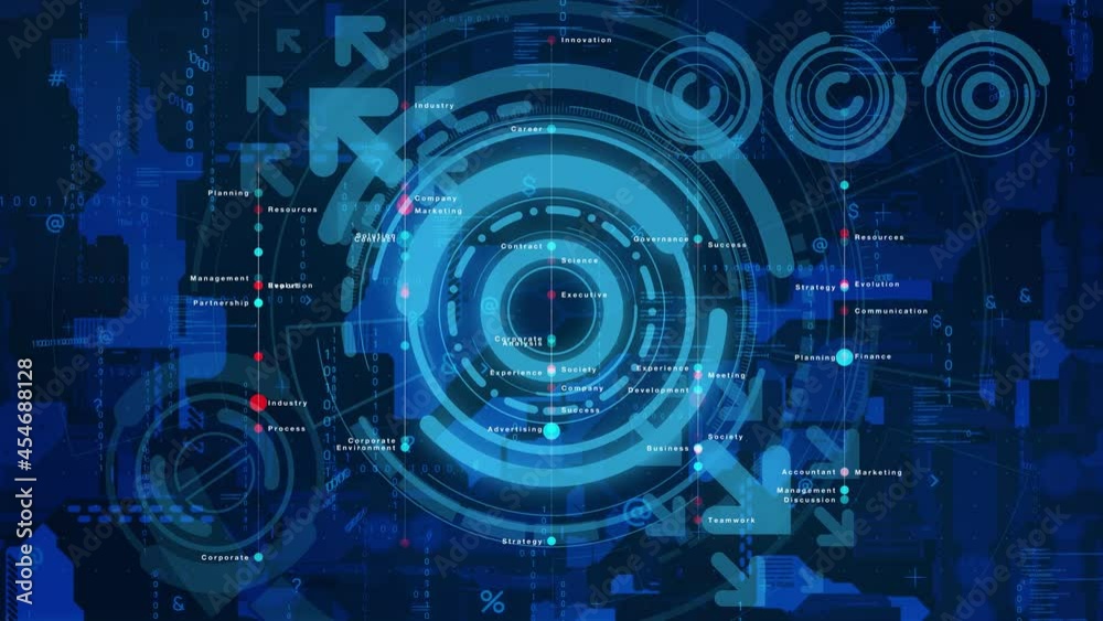 Poster electronics technology concept. digital transformation.