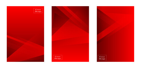 Obraz premium set of red cover background