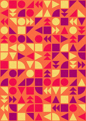 Fototapeta premium Abstract Geometric Pattern generative computational art illustration