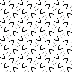 Seamless vector pattern in geometric ornamental style. Black and white pattern.
