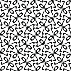 Seamless vector pattern in geometric ornamental style. Black and white pattern.
