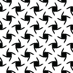 Seamless vector pattern in geometric ornamental style. Black and white pattern.
