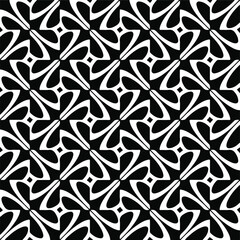 Seamless vector pattern in geometric ornamental style. Black and white pattern.