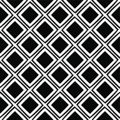 Seamless vector pattern in geometric ornamental style. Black and white pattern.