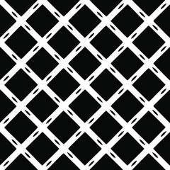 Seamless vector pattern in geometric ornamental style. Black and white pattern.