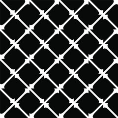 Naklejka premium Seamless vector pattern in geometric ornamental style. Black and white pattern.