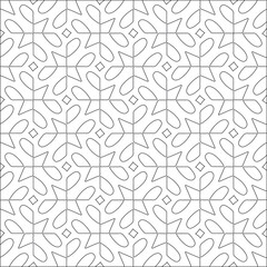 Vector pattern with symmetrical elements . Modern stylish abstract texture. Repeating geometric tiles from striped elements.