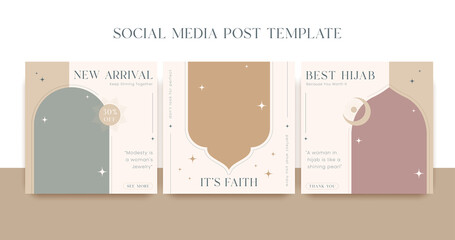  set of fashion social media ramadan post template