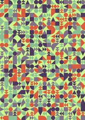 Abstract Geometric Pattern generative computational art illustration