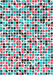 Fototapeta premium Abstract Geometric Pattern generative computational art illustration