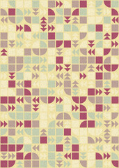 Abstract Geometric Pattern generative computational art illustration