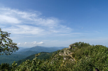 Fototapeta na wymiar Panorama z Bukowego Berda Bieszczady 