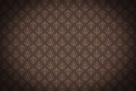 Dark brown background pattern in retro style