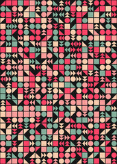 Abstract Geometric Pattern generative computational art illustration