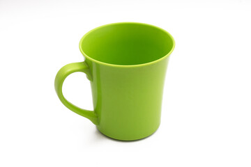 plastic cup isolated on a white background
