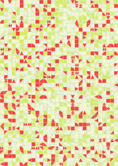 Abstract Geometric Pattern generative computational art illustration