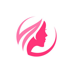 beauty care and hair care logo design vector illustration