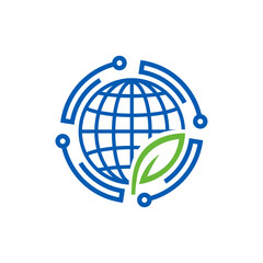 global world element technology logo design vector inspiration