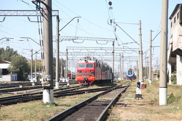 Fototapeta premium train on the railway