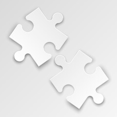 Obraz premium Background two piece puzzle pattern. Abstrect picture. Simple 2 piece puzzle wallpaper template. banner presentation picture.