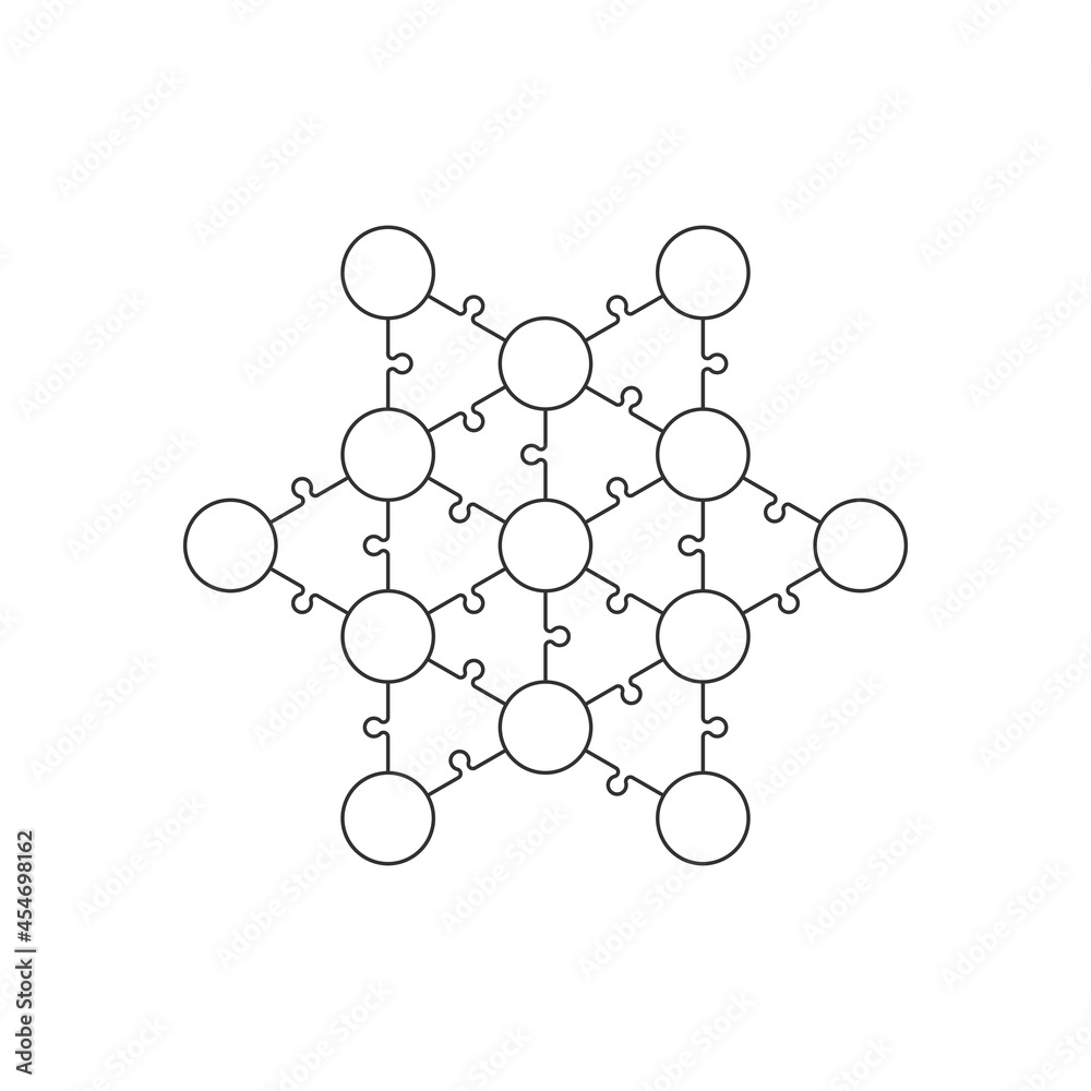 Fototapete A lot of piece flat puzzle presentation. Many step puzzles business background. Simple pattern. Section compare service banner. puzzle illustration template simple shape. Abstract Background