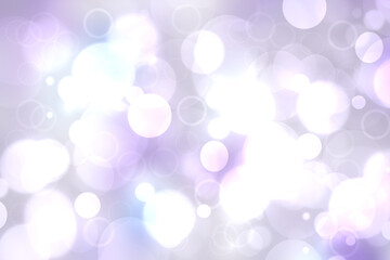 Abstract blurred fresh vivid spring summer light delicate pastel blue pink white bokeh background texture with bright circular soft color lights. Beautiful backdrop illustration.