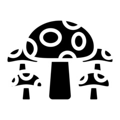 mushroom glyph icon