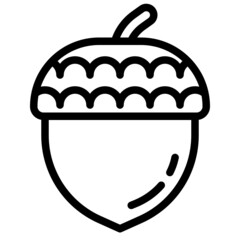 acorn line icon
